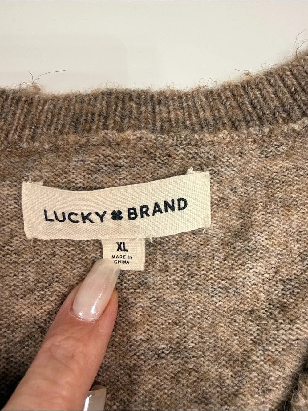 Lucky Brand Brown V-Neck Sweater - Picture 5 of 7